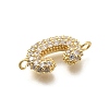 Brass Micro Pave Cubic Zirconia Links KK-I717-04C-2