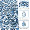 Full Rainbow Plated Electroplate Transparent Glass Beads Strands EGLA-FI0001-02-4