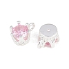 Brass Pave Cubic Zirconia Charms KK-CBABC34-09S-01-2