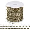 Brass Coated Iron Flat Cable Chains CH-TAC0007-01AB-1