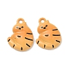 Spray Paint Alloy Pendants ENAM-K076-39B-1