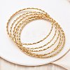 7Pcs 304 Stainless Steel Bangles for Women BJEW-C132-04G-2