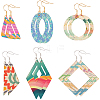 DIY Wooden Dangle Earring Making Kits DIY-SP0005-02-7