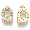 Brass Micro Pave Cubic Zirconia Charms KK-T060-05-Q-G-NF-2