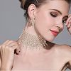 Fingerinspire Crystal Rhinestone Bib Necklace NJEW-FG0001-01KCG-3