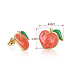 304 Stainless Steel Enamel Stud Earrings WGBC760-01-1