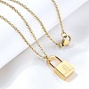 304 Stainless Steel Rolo Chain Pendant Necklaces NJEW-S444-01G-04-1