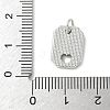 Brass Pave Natural White Shell Hollow Heart Rectangle Charms with Jump Rings KK-S522-16P-3