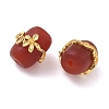 Frosted Natural Carnelian(Dyed & Heated) Column Beads GG-D002-13G-01-2