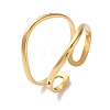 304 Stainless Steel Open Cuff Rings for Women RJEW-M020-07G-07-1