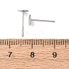 Tarnish Resistant 304 Stainless Steel Flat Round Blank Peg Stud Earring Findings STAS-S028-24-2