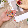 1Pc Colorful Glass Beaded Woven Net Suncatchers AJEW-CY0001-95A-3