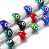 Handmade Evil Eye Lampwork Beads Strands LAMP-S069-01D-1