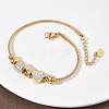 European Style Polymer Clay Rhinestones & 201 Stainless Steel Beaded Bracelets BJEW-G765-01G-01-1