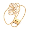 304 Stainless Steel Glass Hinged Bangles for Women BJEW-M082-06G-01-2