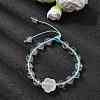 Adjustable Natural Quartz Crystal Braided Bead Bracelets BJEW-L713-A01-2