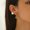 3 Pairs Stainless Steel Flower & Hollow Star Earring Sets BQ9820-4