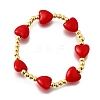 Valentine's Day ABS Imitation Pearl Beads Stretch Bracelets for Women BJEW-D317-08A-G-4