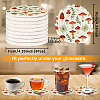 Polyester & Cotton Woven Coasters AJEW-WH0874-001-2