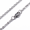 304 Stainless Steel Cable Chain Necklaces STAS-J023-08P-2