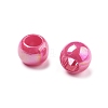 UV Plating Rainbow Iridescent Acrylic Beads PACR-D300-01C-3