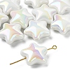 10Pcs UV Plating Plastic Beads SACR-YW0001-86A-1