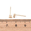 Brass Micro Pave Clear Cubic Zirconia Star Stud Earrings EJEW-L278-06G-5