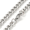 Non-Tarnish 201 Stainless Steel Cuban Link Chain Necklaces for Women and Men NJEW-F322-12P-02-1