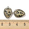 Natural Dalmatian Jasper Faceted Pendants G-M431-06P-05-3