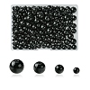 230Pcs 4 Styles Glass Round Bead Strands GLAA-YW0003-74-1