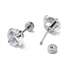 304 Stainless Steel Crystal Rhinestone Ear False Plugs STAS-C089-04E-P-2