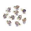 Brass Cubic Zirconia Charms KK-S348-324-1