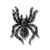 Halloween Spider Alloy Rhinestones Brooches for Party Wear JEWB-S022-08B-1