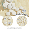  20Pcs Cloth with Aluminum Base Buttons BUTT-NB0001-77B-4