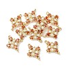 Brass Pave Cubic Zirconia Connector Charms X-KK-G462-45KCG-07-3