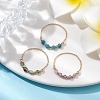 3Pcs Natural Amethyst & Apatite & Moss Agate Rings RJEW-TA00120-2