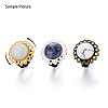 Adjustable Flower Alloy & Iron Bezel Cup Ring Base with Rotatable Tray MAK-T012-08S-5
