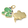 Rack Plating Brass Enamel Charms KK-K392-09G-2