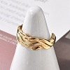 304 Stainless Steel Open Cuff Ring for Women RJEW-M049-01G-08-4