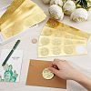 40 Sheets 4 Styles Plastic Self Adhesive Gold Foil Embossed Stickers DIY-CP0010-41-3