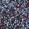 Opaque Picasso Cylinder Glass Beads SEED-Q039-06A-14-3