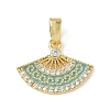 Brass Micro Pave Cubic Zirconia Pendants KK-I371-28G-02-1