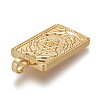 Brass Micro Pave Clear Cubic Zirconia Pendants ZIRC-Z004-01V-2