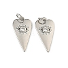 Brass Micro Pave Clear Cubic Zirconia Pendants KK-A280-15P-1