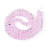 Electroplate Transparent Glass Beads Strands EGLA-N055-03A-09-2