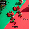 Christmas Theme Alloy Resin Dangle Earrings FS-WG67CC3-02-3