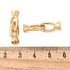 Oval Brass Fold Over Clasps KK-L289-005G-02-3