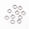 201 Stainless Steel Split Ring STAS-WH0026-03D-1