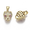 Brass Micro Pave Cubic Zirconia Charms X-ZIRC-R109-044G-NF-1