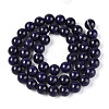 Dyed Natural Mashan Jade Round Beads Strands G-T139-8mm-67H-3